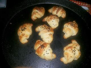 Mini Croissants with Tandoori Paneer Tikka and Nigella and Poppy