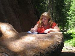 Writing closer up on sequoia