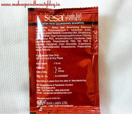 Sesa Hair Fall Therapy Shampoo- Review