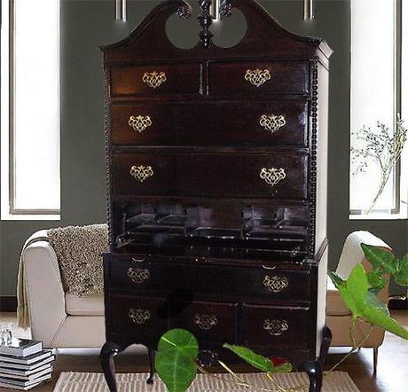 Driftwood Highboy Refinishing Project Original antique highboy