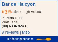 Bar de Halcyon on Urbanspoon