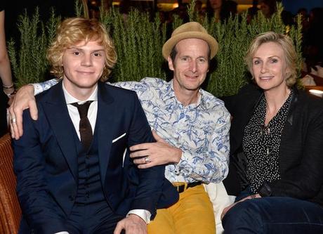 Denis O'Hare Evan Peters and Jane Lynch Premiere Of FX's American Horror Story- Coven - After Party Frazer Harrison Getty Images 2