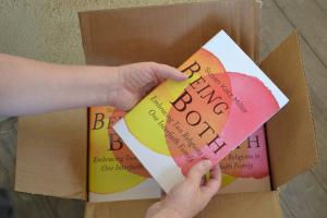 A box full of Being Both books arrives on my porch.