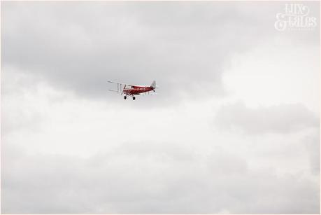 Vintage Aeroplane in a cloudy sky