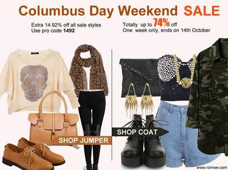 Romwe Columbus Day Sale