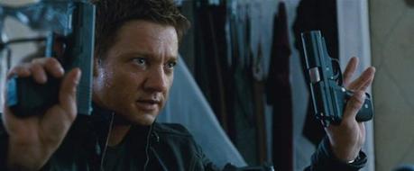 Aaron Cross’s Biker Jacket in The Bourne Legacy The SIG-Sauer P229 is the one in Cross's left hand. In his right hand, he holds Dr. Dowd's Glock 19.