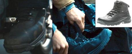 Aaron Cross’s Biker Jacket in The Bourne Legacy So they look black when he first puts them on, but they have turned brown by the time he hijacks a motorcycle in Manila? Or are they just dirty? Or did the filmmakers blacken a pair of brown boots? I am so confused.