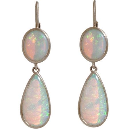 Anaconda Australian opal double drop diamond Anaconda Australian opal double drop diamond