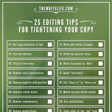 25 Editing Tips for Tightening Your Copy: Now in Checklist Form