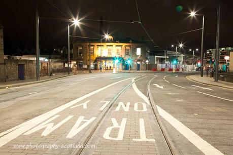 End of tram works at Haymarket station, Edinburgh