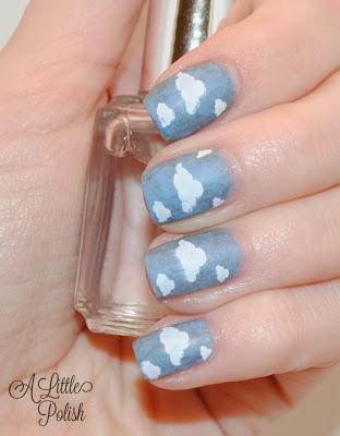 Falling For Nail Art Challenge: Cloudy Skies Falling For Nail Art Challenge: Cloudy Skies
