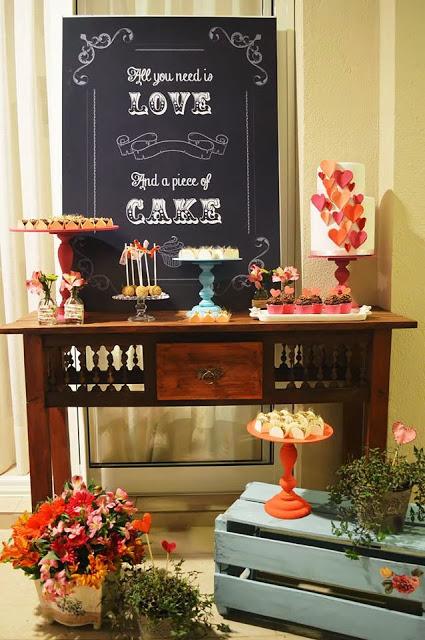 All you need is Love, Engagement party themed table by Invento Festa