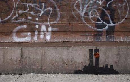 Tribecca Full new private Banksy drops a Twin Towers homage in Tribeca
