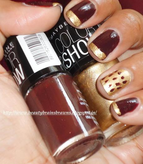 Maybelline Color Show Nail Lacquers - Shade Choco Sin and Bold Gold Review Maybelline Color Show Nail Lacquers - Shade Choco Sin and Bold Gold Review