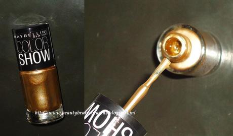 Maybelline Color Show Nail Lacquers - Shade Choco Sin and Bold Gold Review Maybelline Color Show Nail Lacquers - Shade Choco Sin and Bold Gold Review
