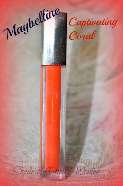 Maybelline Color Sensational High Shine Lip Gloss - #40 Captivating Coral : Review & Swatches.