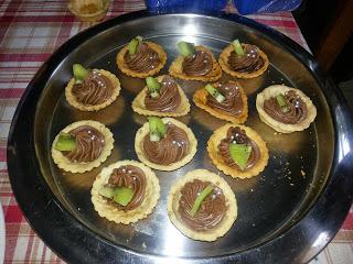 Chocolate Ganache Tarts with Kiwi and Panache -Eggless