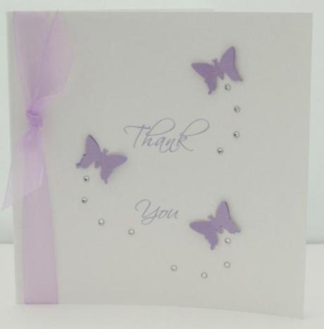 Butterfly Wedding Invitation with crystals