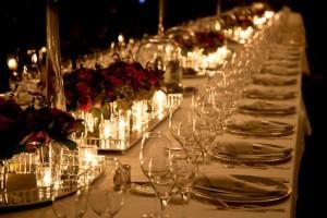 Save on Wedding Decor with Candles and Mirrored Tabletops