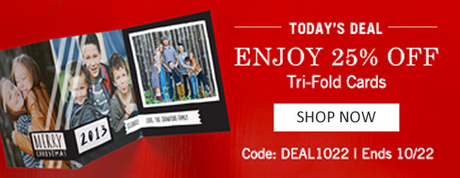 Tiny Prints Five Days of Deals: Tuesday - 25% Off Tri-Fold Cards Tiny Prints Five Days of Deals: Tuesday - 25% Off Tri-Fold Cards