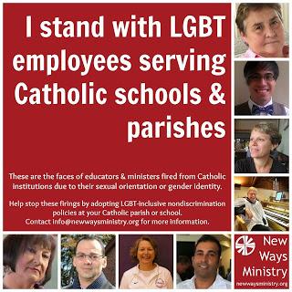 New Ways Ministry Standing with LGBT Employees Serving Catholic Schools and Parishes New Ways Ministry Standing with LGBT Employees Serving Catholic Schools and Parishes