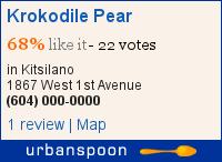 Krokodile Pear on Urbanspoon