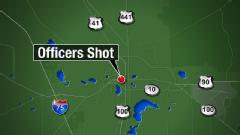 Map: Lake City officers shot
