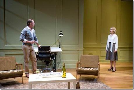John Sanders (Max) and Natasha Lowe (Charlotte) in Writers' Theatre's Review: The Real Thing (Writers’ Theatre)