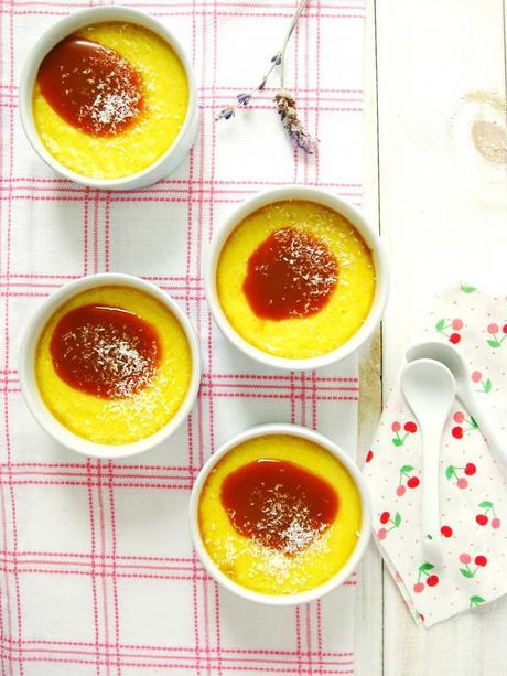 Ginger and Coconut Flan-- What's the difference between Flan and Crème Brulee?