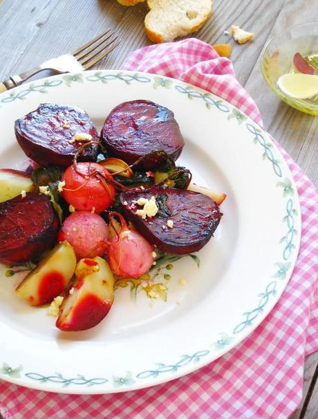Roasted Beetroot Salad with Radishes and Potatoes