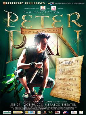 At Meralco Theater until Oct. 30--Rep and Stages' Peter Pan, A Musical Adventure