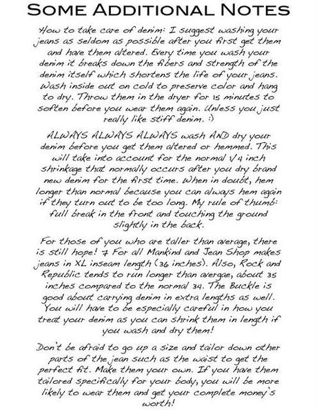 Men's Denim Fit Guide Men's Denim Fit Guide