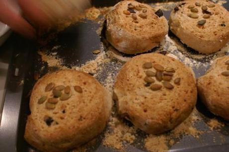 hot bread Olive and parmesan bread rolls