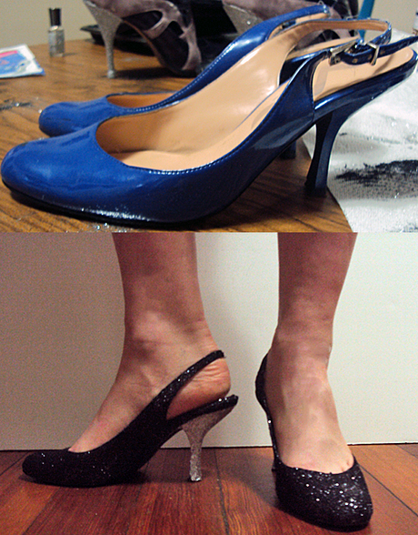DIY glitter heels