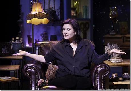 Carrie Fischer in her book-to-stage creation Review: Carrie Fisher, Wishful Drinking (Broadway in Chicago)