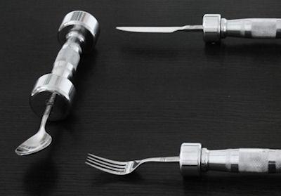 Dumb-Bell Cutlery To Eat Yourself Skinny