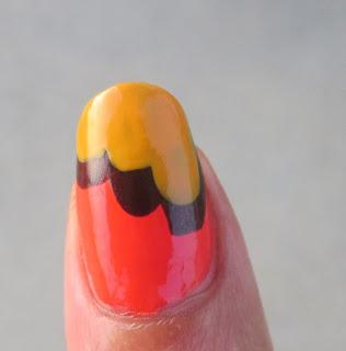 A Quick Mani For Fall/Halloween!  (No Nail Art Tools Required!)