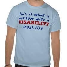 disabled with tee shirt