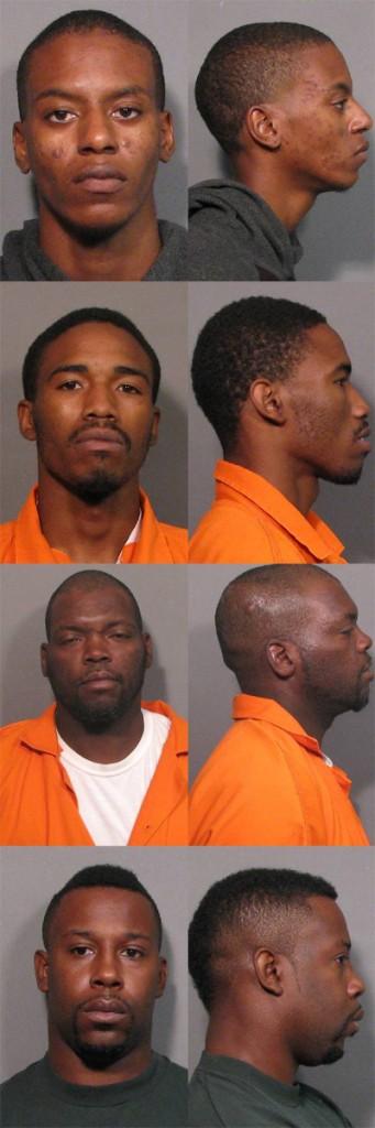 Suspects Arrested for Stealing 63 Colt ARs from Louisiana Distributor - Guns Still Missing From the top: Cameron Johnson, Luther M. Williams, James D. Minor and David McNeil.