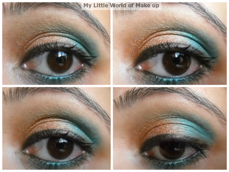 My take on the Diwali eye look - Gold and Teal.