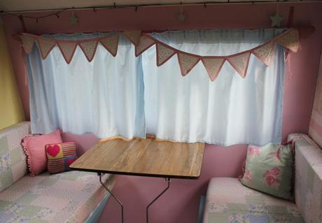 little vintage caravan project diy makeover sewing curtains
