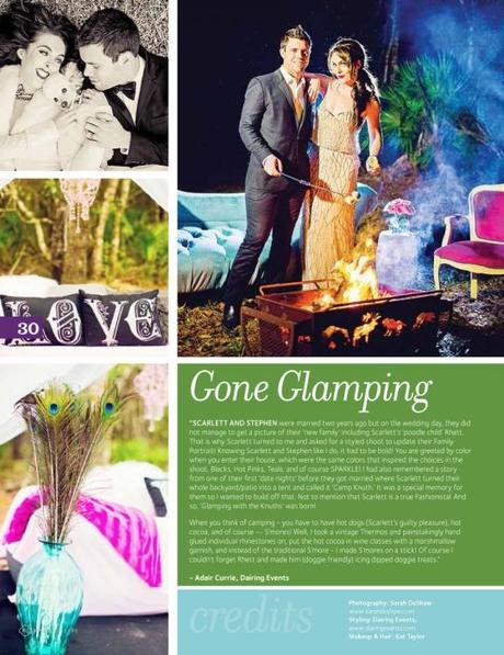 Our “glamping” photoshoot got published!