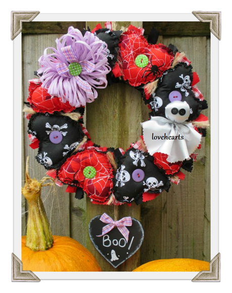 Winners In The Halloween Craft Competition 2013 Spooky Halloween Fabric Wreath by Penny Berry 109 Votes