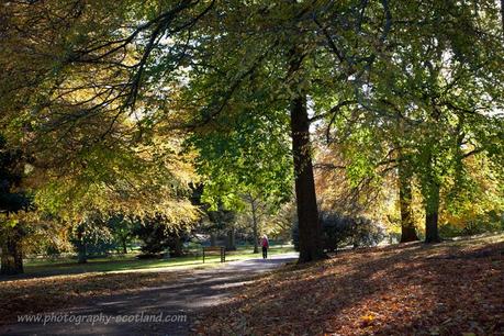 Walking through the Edinburgh Botanics in autumn