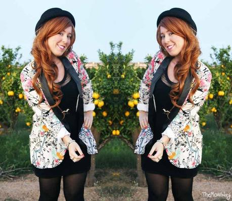 TheMowWay.com  - Floral Blazer in Autumn Outfit