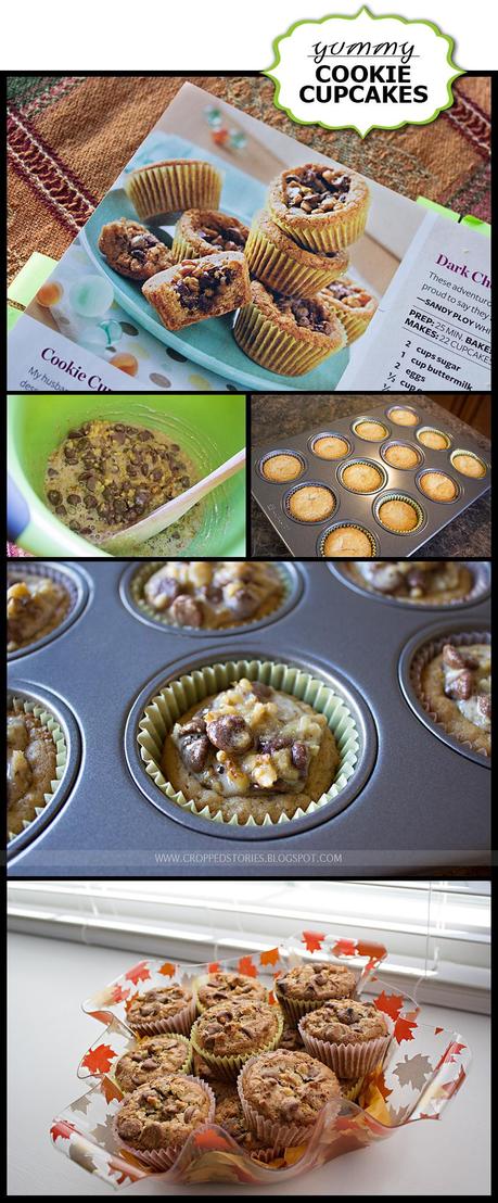 Yummy Chocolate Chip Cookie Cupcake Recipe via Cropped Stories