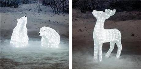 outdoor christmas lighting decorations from the white stores polar scene lights