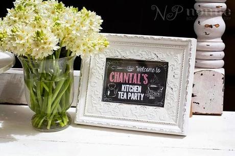 A Chalkboard and Floral Themed Kitchen Tea Party by Naatje-Patisserie-Cupcakes-Cakes and Nomie Boutique Stationery