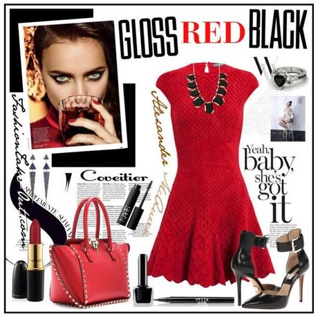 LUXE Fashion Style:: Gloss Red Black with Alexander McQueen LUXE Fashion Style:: Gloss Red Black with Alexander McQueen
