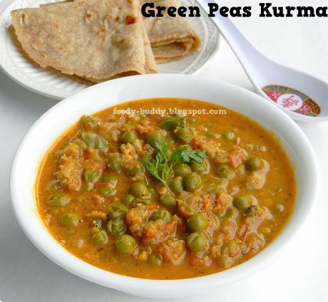 Green Peas Kurma Recipe | Pattani Kurma - Side Dish for Chapathi